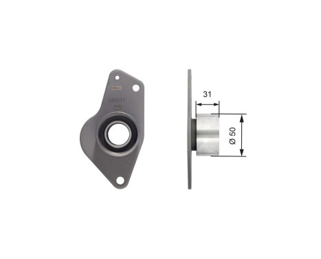 Deflection/Guide Pulley, timing belt PowerGrip® T42089 Gates