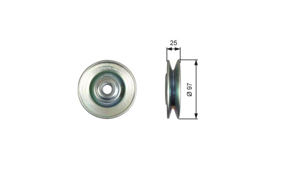 Deflection/Guide Pulley, v-belt DriveAlign® T36615 Gates