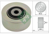 Deflection/Guide Pulley, v-ribbed belt 531055010 Ina