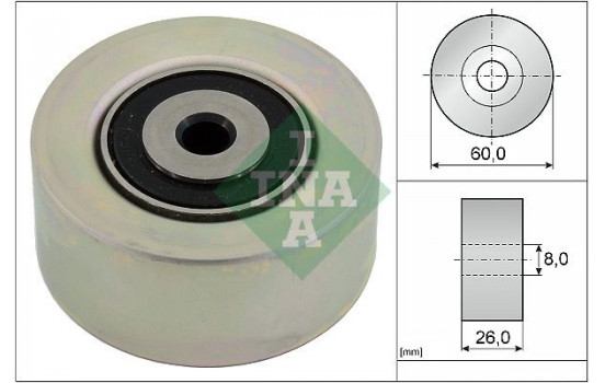 Deflection/Guide Pulley, v-ribbed belt 531055010 Ina