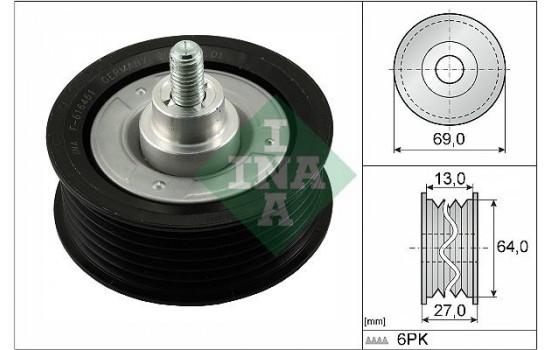 Deflection/Guide Pulley, v-ribbed belt 532 0477 10 Ina