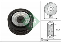 Deflection/Guide Pulley, v-ribbed belt 532 0619 10 Ina