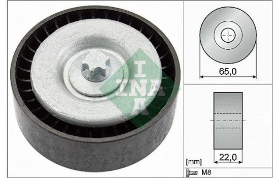 Deflection/Guide Pulley, v-ribbed belt 532 0667 10 Ina