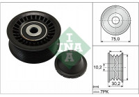 Deflection/Guide Pulley, v-ribbed belt 532 0668 10 Ina
