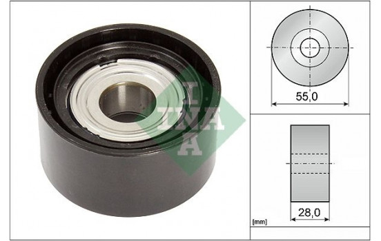 Deflection/Guide Pulley, v-ribbed belt 532 0853 10 Ina
