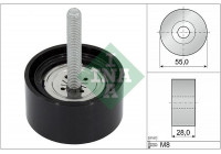 Deflection/Guide Pulley, v-ribbed belt 532 0869 10 Ina