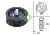 Deflection/Guide Pulley, v-ribbed belt 532 0906 10 Ina