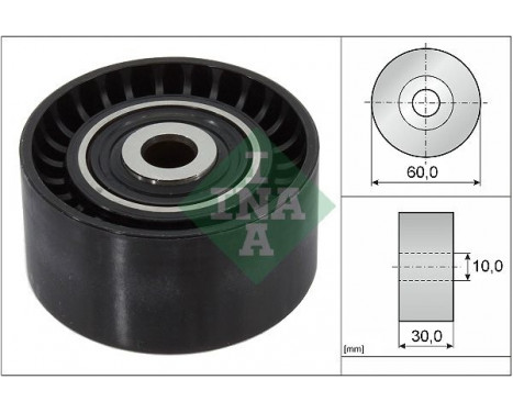 Deflection/Guide Pulley, v-ribbed belt 532032110 Ina