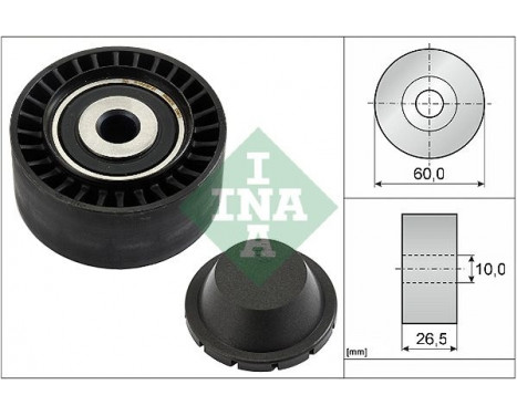 Deflection/Guide Pulley, v-ribbed belt 532033110 Ina, Image 2