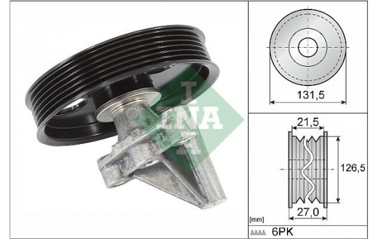 Deflection/Guide Pulley, v-ribbed belt 532035410 Ina