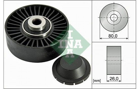 Deflection/Guide Pulley, v-ribbed belt 532037020 Ina