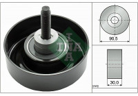 Deflection/Guide Pulley, v-ribbed belt 532040530 Ina