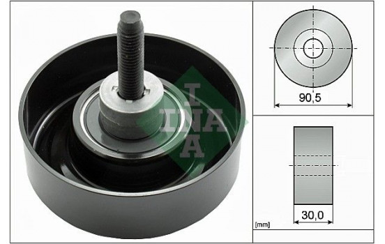 Deflection/Guide Pulley, v-ribbed belt 532040530 Ina