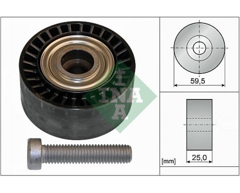 Deflection/Guide Pulley, v-ribbed belt 532043310 Ina