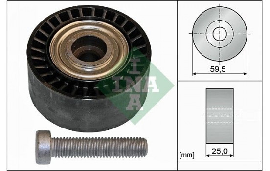 Deflection/Guide Pulley, v-ribbed belt 532043310 Ina