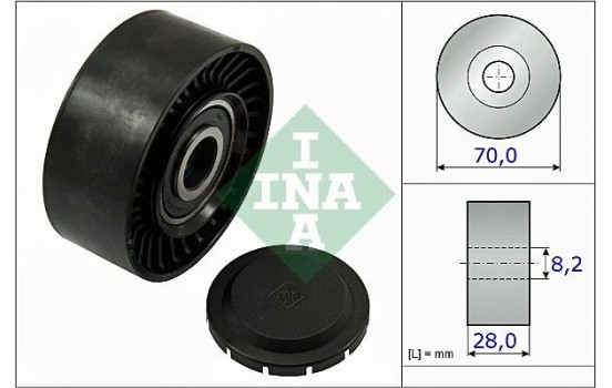 Deflection/Guide Pulley, v-ribbed belt 532046810 Ina