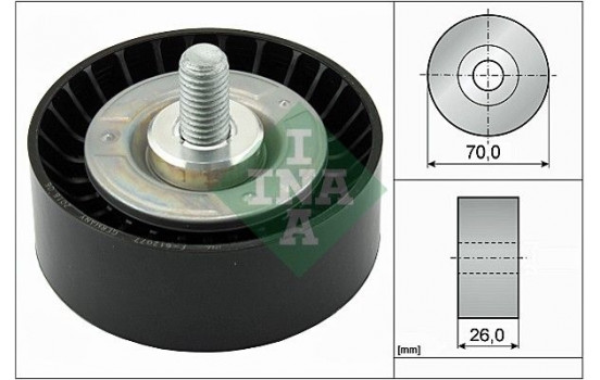 Deflection/Guide Pulley, v-ribbed belt 532047510 Ina