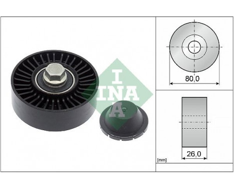 Deflection/Guide Pulley, v-ribbed belt 532051210 Ina