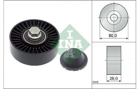 Deflection/Guide Pulley, v-ribbed belt 532051210 Ina