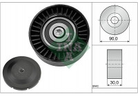 Deflection/Guide Pulley, v-ribbed belt 532051410 Ina