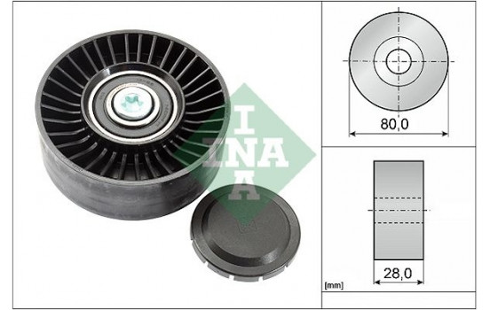 Deflection/Guide Pulley, v-ribbed belt 532051510 Ina