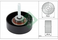 Deflection/Guide Pulley, v-ribbed belt 532054110 Ina