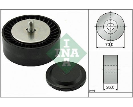 Deflection/Guide Pulley, v-ribbed belt 532055310 Ina