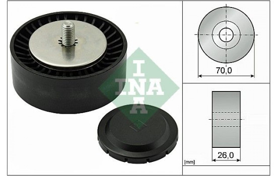 Deflection/Guide Pulley, v-ribbed belt 532055310 Ina