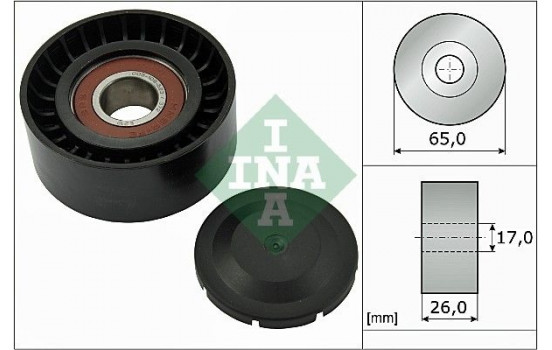 Deflection/Guide Pulley, v-ribbed belt 532055710 Ina