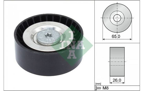 Deflection/Guide Pulley, v-ribbed belt 532057110 Ina