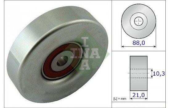 Deflection/Guide Pulley, v-ribbed belt 532061810 Ina