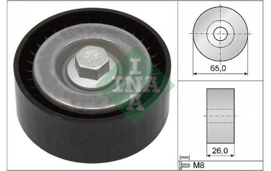 Deflection/Guide Pulley, v-ribbed belt 532062110 Ina