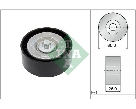 Deflection/Guide Pulley, v-ribbed belt 532063010 Ina