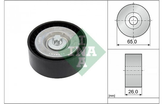 Deflection/Guide Pulley, v-ribbed belt 532063010 Ina