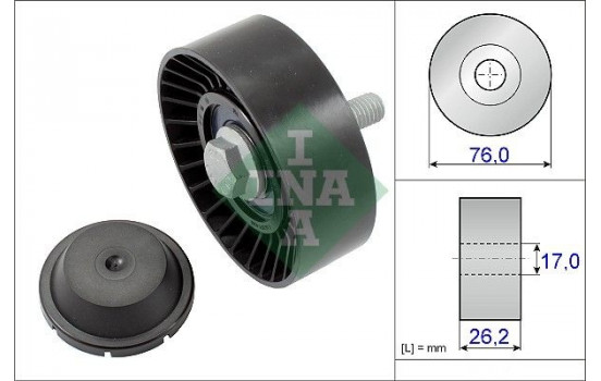 Deflection/Guide Pulley, v-ribbed belt 532063210 Ina