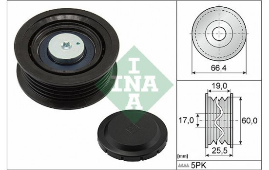 Deflection/Guide Pulley, v-ribbed belt 532064210 Ina