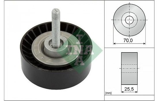 Deflection/Guide Pulley, v-ribbed belt 532065210 Ina