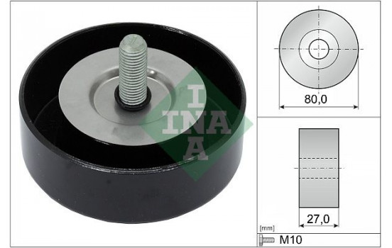 Deflection/Guide Pulley, v-ribbed belt 532065810 Ina