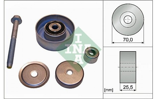 Deflection/Guide Pulley, v-ribbed belt 532066510 Ina