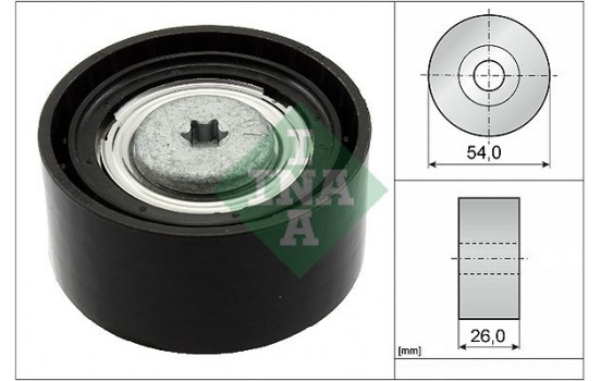 Deflection/Guide Pulley, v-ribbed belt 532067210 Ina