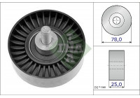 Deflection/Guide Pulley, v-ribbed belt 532070510 Ina