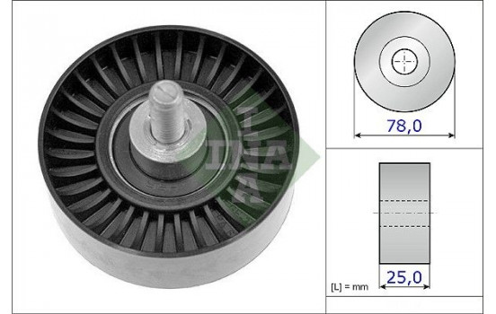 Deflection/Guide Pulley, v-ribbed belt 532070510 Ina