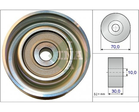Deflection/Guide Pulley, v-ribbed belt 532073810 Ina