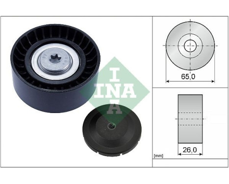 Deflection/Guide Pulley, v-ribbed belt 532074810 Ina