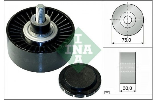 Deflection/Guide Pulley, v-ribbed belt 532075110 Ina