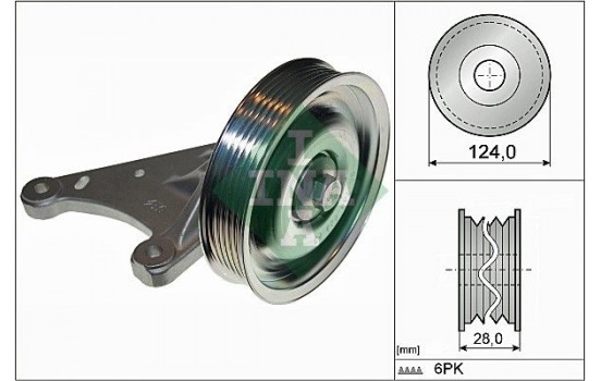 Deflection/Guide Pulley, v-ribbed belt 532077310 Ina