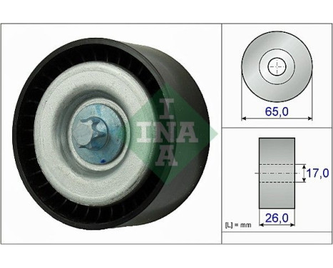 Deflection/Guide Pulley, v-ribbed belt 532077710 Ina