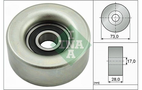 Deflection/Guide Pulley, v-ribbed belt 532078310 Ina