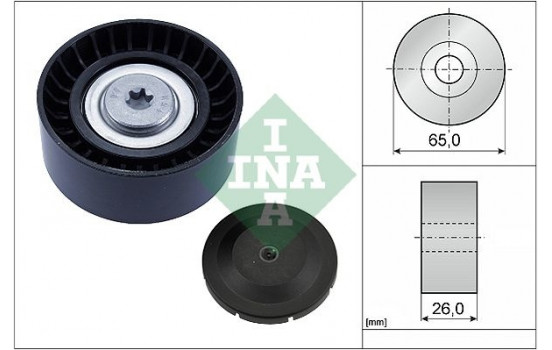 Deflection/Guide Pulley, v-ribbed belt 532080410 Ina