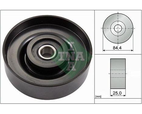 Deflection/Guide Pulley, v-ribbed belt 532082710 Ina